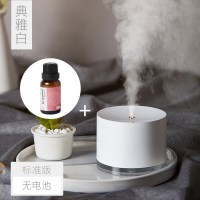 时光旧巷加湿器家用 卧室喷雾器孕妇婴儿空气净化器小型香薰大雾量 天使白[插电款]两档调节-超 大喷雾+随机精油