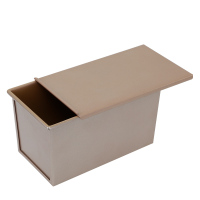 时光旧巷450克-1200克不沾带盖吐司模具面包模具 烤箱用长方形吐司盒 450克平面-（带盖）土司模送油刷+酵母