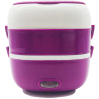 双层蒸煮饭盒时光旧巷电热加热保温迷你电饭煲 紫色