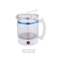 动加厚玻璃电热水壶厨房家时光旧巷电养生壶一体电热养生壶 象牙白 [发货更安全]小纸箱包装不带彩盒