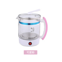 动加厚玻璃电热水壶厨房家时光旧巷电养生壶一体电热养生壶 可爱粉 [发货更安全]小纸箱包装不带彩盒