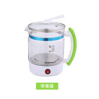 动加厚玻璃电热水壶厨房家时光旧巷电养生壶一体电热养生壶 苹果绿 彩盒中文包装