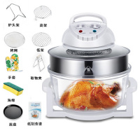  时光旧巷全自动家用烧烤机智能电陶炉烤箱多功能大容量无油空气炸锅 17L机械款(八件套)升级款玻璃灯管