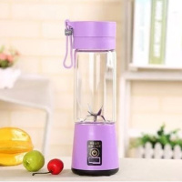 会充电榨汁杯迷你型时光旧巷电动便携式杯子榨汁机学生家用水果小型炸果汁 紫色(六页刀片)塑料杯身