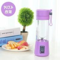 会充电榨汁杯迷你型时光旧巷电动便携式杯子榨汁机学生家用水果小型炸果汁 紫色(四页刀片）塑料杯身