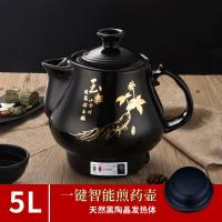 煎壶全自动时光旧巷紫砂电子药煲熬中医电砂锅电动煎药煮药熬药罐 [人参款]5升+黑陶晶不沾发热体