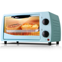 烤箱家用时光旧巷迷你烘焙小烤箱多功能全自动饼干面包蛋糕蛋挞电烘箱 湖蓝色