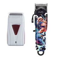 油头时光旧巷推剪套装理发店专业0刀头刻痕刻电推剪推白渐变推子理发器 渐变理发推+推白剃须