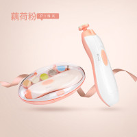 婴儿电动磨甲器时光旧巷儿指甲刀防夹肉宝宝儿童指甲剪套装 藕荷粉 组合装