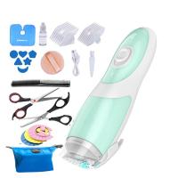 自动吸发时光旧巷理发器 婴儿剃头防水宝宝家用儿童充电新款 吸发蓝色+礼包