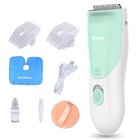 时光旧巷婴儿理发器超 儿童剃头吸发宝宝家用电推剪胎毛自己剪 基础版-标配吸发理发器[薄荷绿]