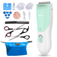 时光旧巷婴儿理发器超 儿童剃头吸发宝宝家用电推剪胎毛自己剪 基础版-标配吸发理发器[薄荷绿]+大礼包