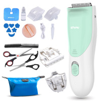 时光旧巷婴儿理发器超 儿童剃头吸发宝宝家用电推剪胎毛自己 基础版-标配吸发理发器[薄荷绿]+大礼包+刻字刀头+备用刀头