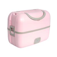 电热饭盒时光旧巷可插电加热自动保温上班族带饭便当盒蒸煮热饭锅 A2樱粉色手提包不锈钢