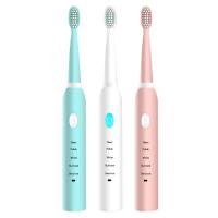 电动牙刷时光旧巷充电智能成人儿童声波自动软毛防水OEM加工 白色共8个刷头(5档调节)线充