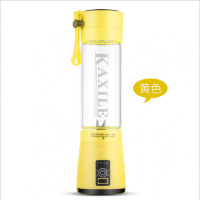 炸果汁榨汁杯手拿小型便携式水果时光旧巷家用迷你杯型砸汁料六刀头榨汁机 2号款黄色自带滤网
