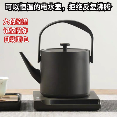 电热水壶黄金蛋家用恒温保温一体自动断电泡茶专用小型迷你烧水壶 黑色叮壶