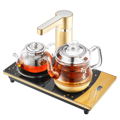 蒸汽煮茶器黄金蛋全自动玻璃电热蒸茶器自动上水壶普洱黑茶泡茶煮茶壶 半自动-金色