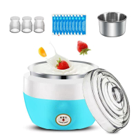 亏本自制机玻璃益生菌黄金蛋自制1L内胆酸奶分杯菌粉 不锈钢内胆+3个分杯