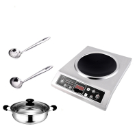 凹面大功率3500W黄金蛋 电磁炉家用爆炒商用电磁灶工业火锅炉炒菜 3500W凹面+圆底汤锅