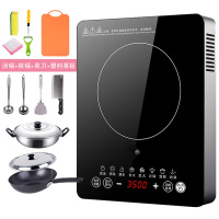家用商用3500w电磁炉黄金蛋大功率大火力触摸式电滋兹电池炉灶套餐火锅 3500w套餐4