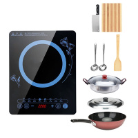 电磁炉黄金蛋家用小型多功能大功率火锅一体炒菜节能电池炉灶 配双锅双勺刀具菜板锅盖