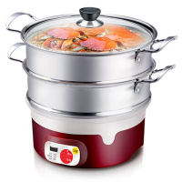 电蒸锅黄金蛋双层多功能家用304大容量全自动断电蒸笼海鲜蒸汽锅 二层蒸笼