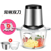搅拌肉馅肉碎电动绞肉机黄金蛋搅菜碎菜器儿童饺馅切碎玻璃杯通用猪肉 玻璃杯+钢杯+双刀