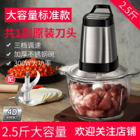 绞肉机时光旧巷家用电动小型碎菜搅拌多功能打肉馅全自动辅食机 加大容量【标准款】（玻璃碗1套刀）