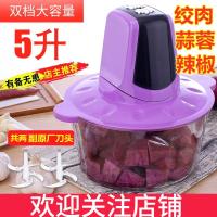 绞肉机黄金蛋家用电动多功能小型打肉馅碎菜搅拌蒜泥蓉料理机 5升大功率双开关【共2套刀】