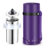 煮粥迷你便携1人小炖锅黄金蛋宝宝婴儿bb煲熬粥辅食旅行宿舍全自动 高贵紫