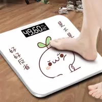 平衡重量透明数字电子称体重时光旧巷秤寝室秤家用孕妇儿童人体学密小 好好反省 电池