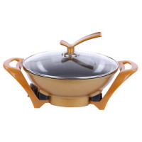 多功能元宝锅金锅炒菜锅黄金蛋电热锅圆锅电炒锅电锅不粘锅 火锅 32CM