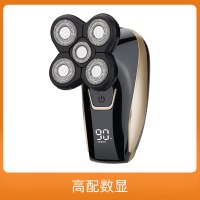 剃光头自刮男士专用刮光头机时光旧巷五刀头电动剃须刀多功能刮胡刀 高配数显