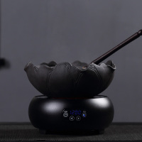 火山石煮茶器黄金蛋台湾养生复古陶瓷电热分茶器电陶炉普洱黑茶具 煮茶器+鼓型电陶炉