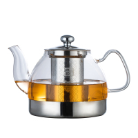 电磁炉黄金蛋专用茶壶平底茶具加厚耐热玻璃烧水壶加热单壶大容量煮茶器 亮典1018(1000ml)单壶
