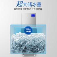 200-1000kg制冰机时光旧巷商用奶茶店ktv大冰格全自动方块制 234冰格300kg制冰机500磅 水冷接入自来水