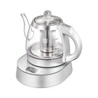 电茶炉黄金蛋套装电烧水壶自动上水家用黑茶煮茶器玻璃全自动网红煮茶壶 钛金银
