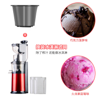榨汁机黄金蛋家用大口径水果全自动果蔬渣汁分离多功能原汁机 红色款冰淇淋滤网套餐