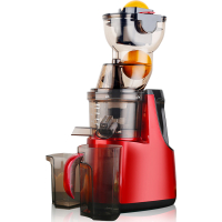 商用大口径原汁机黄金蛋慢速榨汁机纯果汁渣汁分离榨芹菜生姜无渣 酒红250W大电机