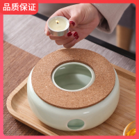 蜡烛煮茶炉黄金蛋玻璃杯家用网红创意水果茶壶加热保温花茶壶底座温茶器 套餐里温茶底座颜色可指定