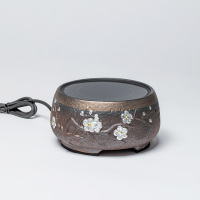 陶瓷电陶炉黄金蛋煮茶器小茶炉家用煮茶电磁炉烧水壶温茶器  B款小号-描银梅花电陶炉800w