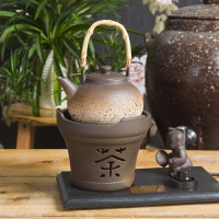 陶瓷煮茶器黄金蛋黑茶煮茶壶侧把茶壶电热茶炉茶具烧水电陶炉普洱泡茶器 圆炉——防爆小提