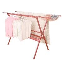 单爱 免安装晾衣架 落地 折叠伸缩晒衣架 阳台室外晒被子挂晾衣杆