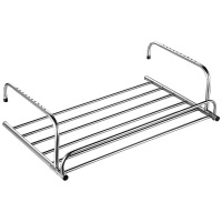 单爱 不锈钢窗外阳台晒鞋架 飘窗台晾衣架防盗网折叠伸缩挂晾鞋架