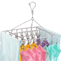 不锈钢袜夹多夹子晾衣架子家用功能挂内衣夹凉袜架挂钩晒袜子神器