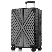 南极人（NanJiren)拉杆箱耐磨防刮28英寸万向轮行李箱男女学生密码箱时尚轻盈旅行箱包 黑色