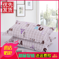 一对装]学生枕头宿舍寝室单人成人护颈椎可爱卡通枕头枕芯送枕套