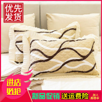 枕头套一对单人成人可爱荷叶花边枕头套拉链式中号枕套春秋冬枕芯