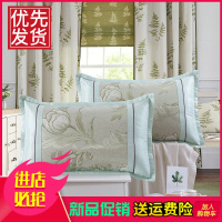 夏季冰丝枕套 凉席藤枕头套 夏凉竹枕套 单人枕芯套一对拍2
